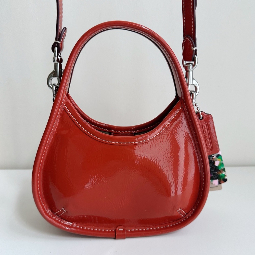 Coach Mini Ergo Bag In Crinkle Patent Coachtopia Leather